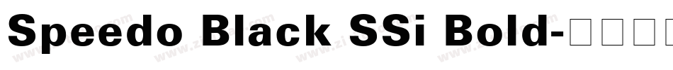 Speedo Black SSi Bold字体转换